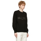 Alexander McQueen Black Embroidered Logo Sweatshirt