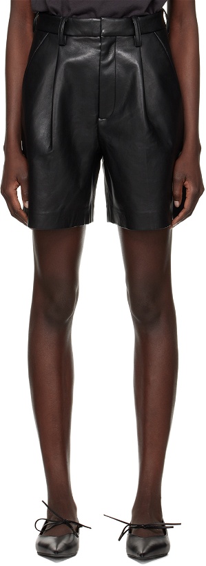 Photo: ANINE BING Black Carmen Leather Shorts