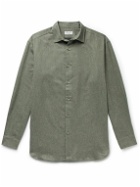 Charvet - Brushed Cotton-Flannel Shirt - Green