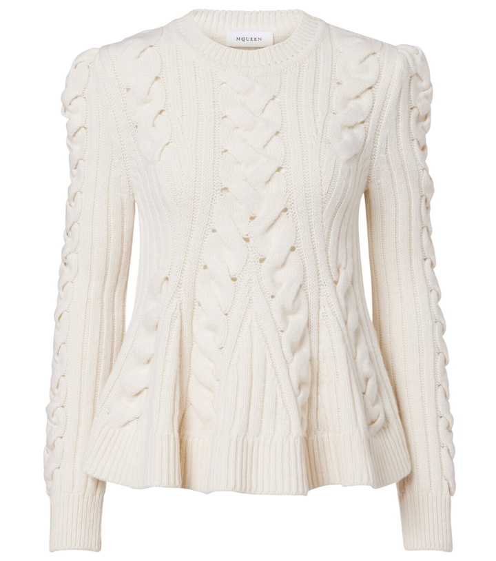 Photo: McQueen Cable-knit wool and cashmere sweater