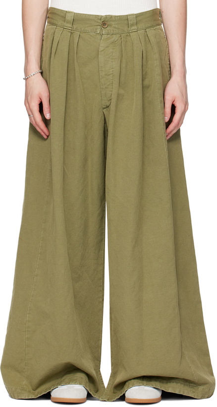 Photo: Maison Margiela Khaki Relaxed Trousers