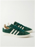 adidas Originals - Campus 80s Leather-Trimmed Suede Sneakers - Green