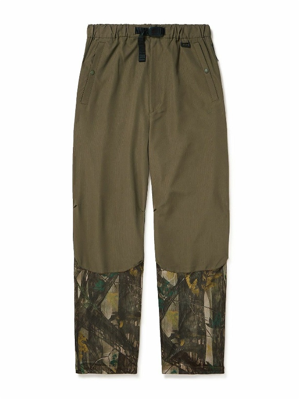 Photo: Snow Peak - Printed Insect Shield Shell and Mesh Track Pants - Green