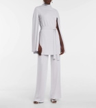 Safiyaa Harper caped stretch-jersey top