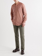 Massimo Alba - Noto2 Grandad-Collar Checked Cotton Shirt - Orange