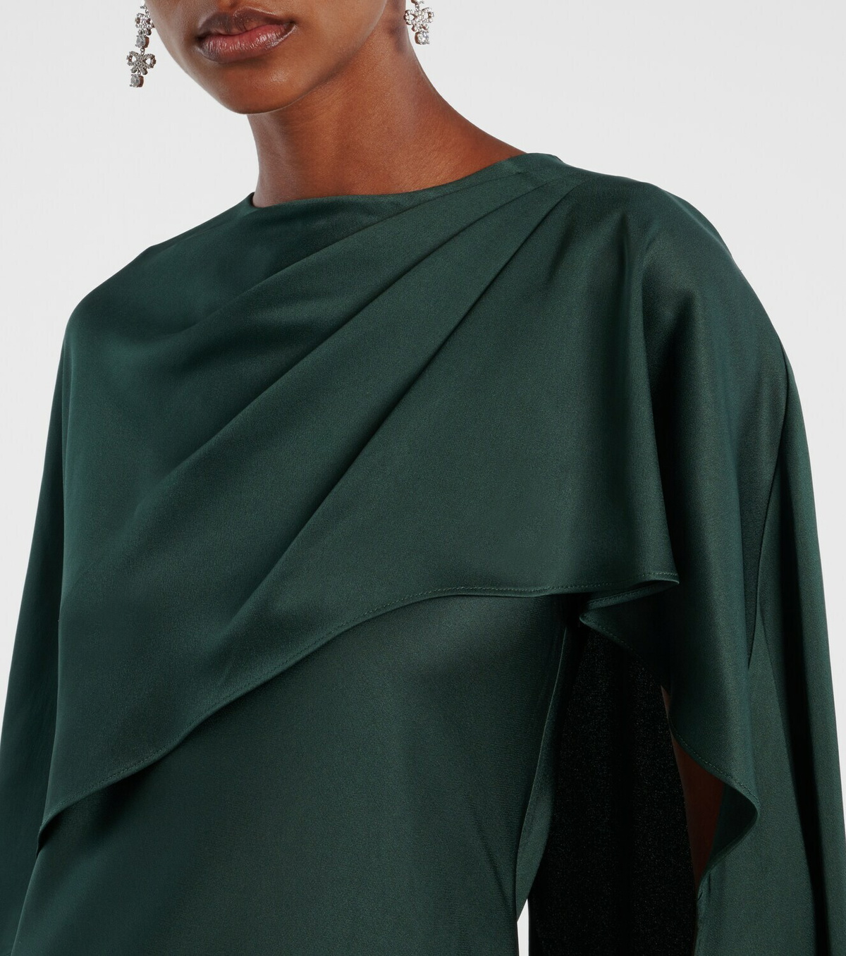 Simkhai Izel caped satin gown