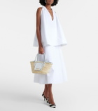 Jacquemus Soli Medium croc-effect raffia basket bag