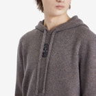 Alexander McQueen Men's Fade Effect Hoodie in Grey Melange/Rust