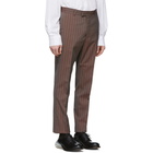 Maison Margiela Orange and Grey Wool Tonic Pinstripe Trousers