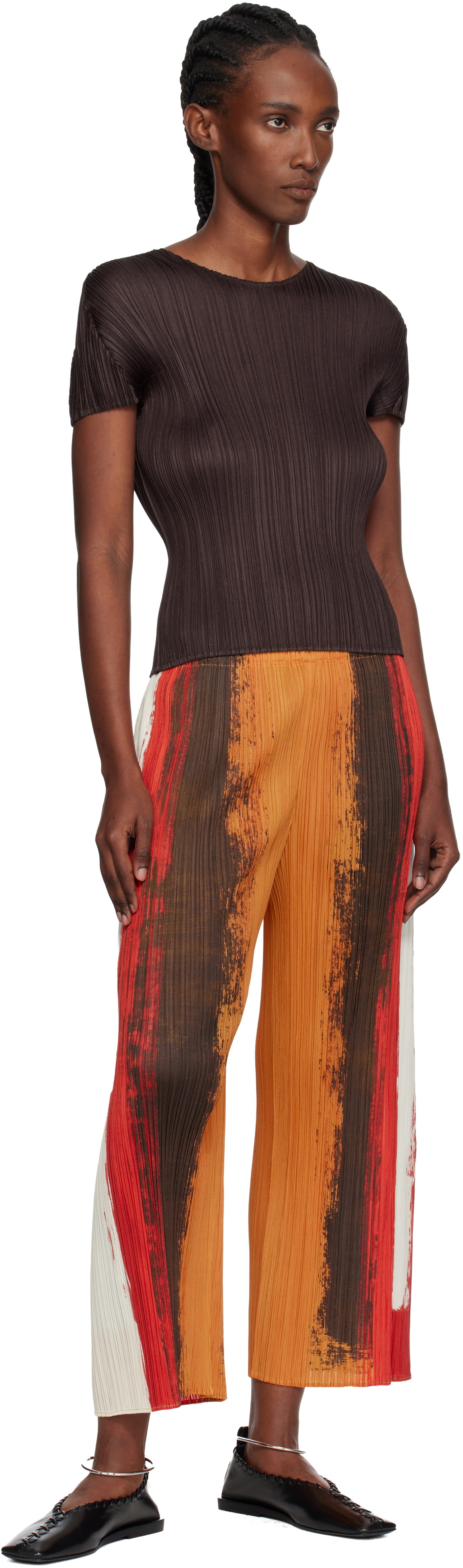 PLEATS PLEASE ISSEY MIYAKE Brown Monthly Colors July T-shirt