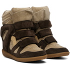 Isabel Marant Brown & Taupe Bekett Sneakers