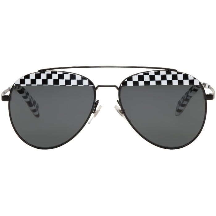 Photo: Oliver Peoples pour Alain Mikli Black and White Check Paon Sunglasses