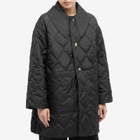 GANNI Women's Ripstop Quilt Reversible Coat in Black