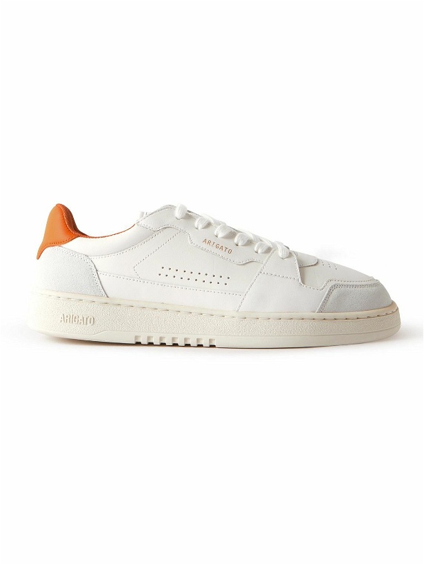 Photo: Axel Arigato - Dice Lo Nubuck-Trimmed Leather Sneakers - White