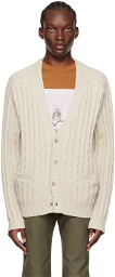 Helmut Lang Off-White Buttoned Cardigan