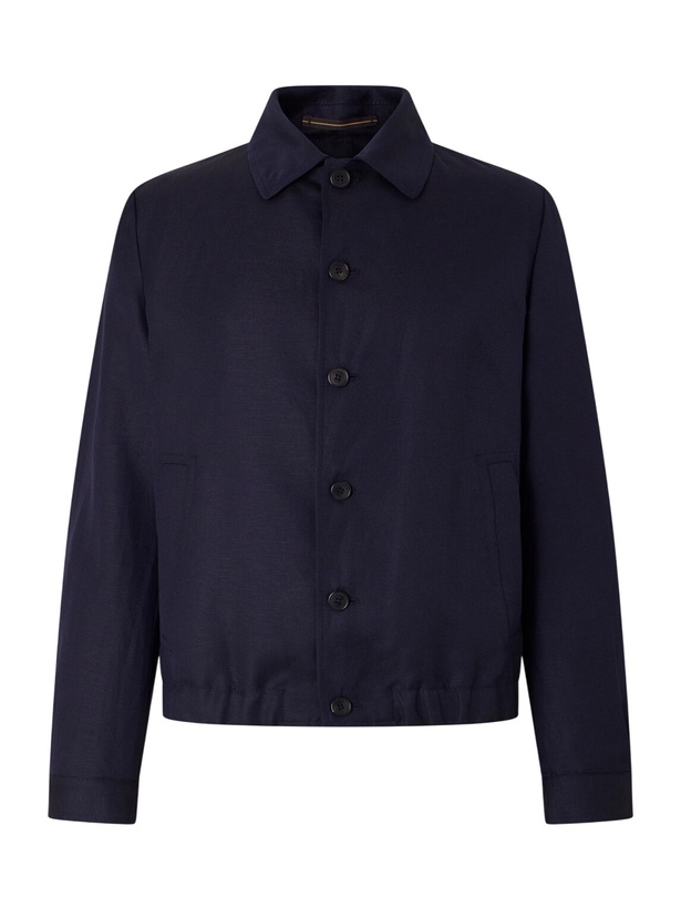 Photo: Slowear - Wool and Linen-Blend Bomber - Blue