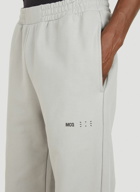 Logo Print Track Pants in Grey