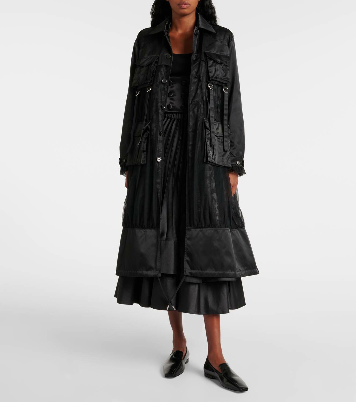 Noir Kei Ninomiya Reversible trench coat