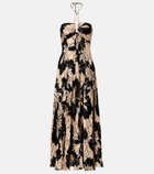 Poupette St Barth Carla floral halterneck maxi dress