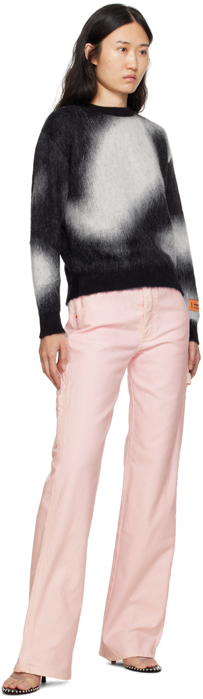 Heron Preston Black & White Aop Sweater