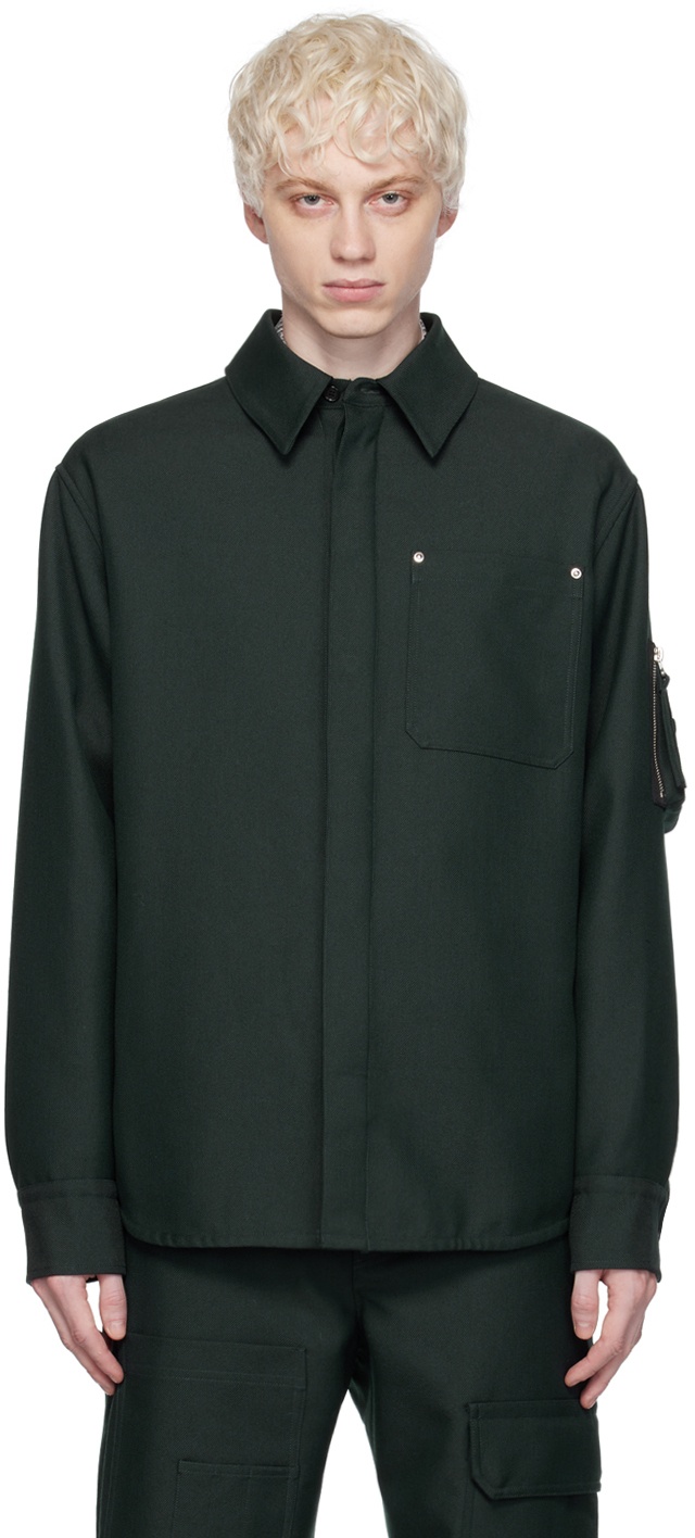 Helmut Lang Green Shirt Jacket Helmut Lang