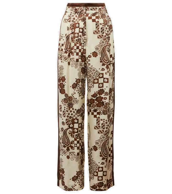 Photo: Alémais Printed high-rise wide-leg pants