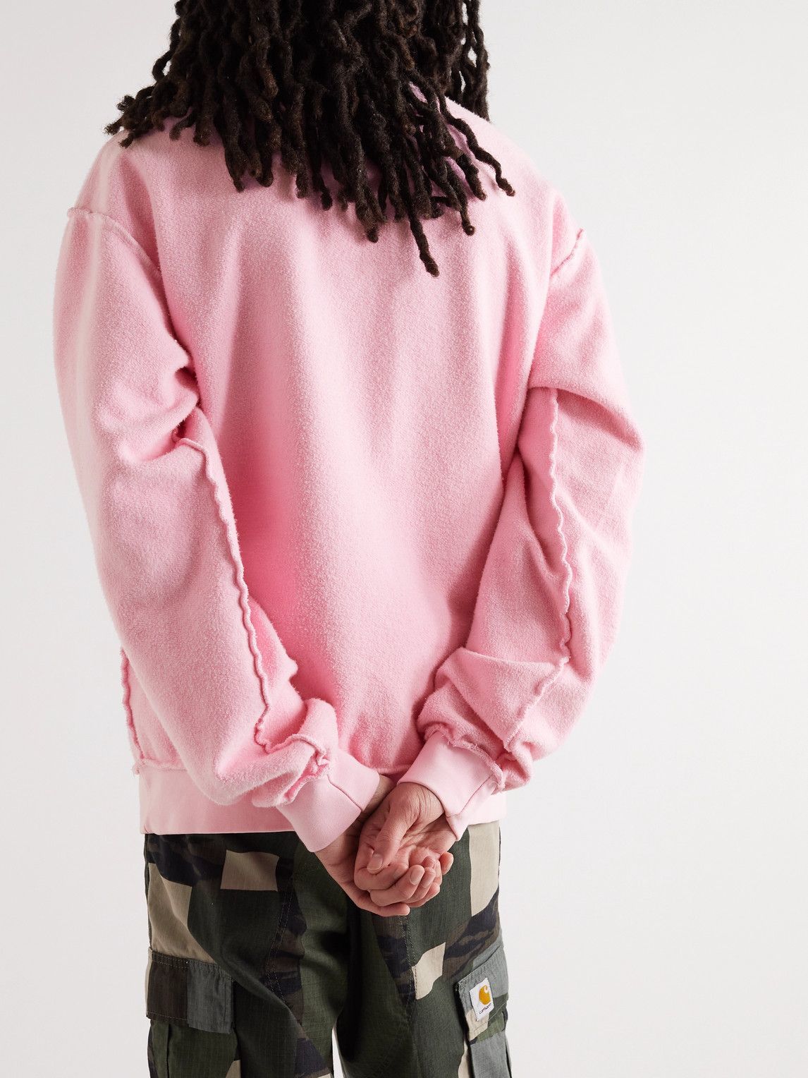 FRIENDS WITH ANIMALS - Reversible Printed Cotton-Jersey Sweatshirt - Pink