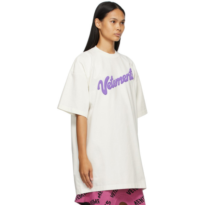 VETEMENTS Off-White Sweet Logo T-Shirt Vetements