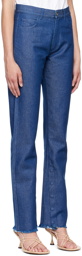 Marques Almeida Navy Slanted Jeans