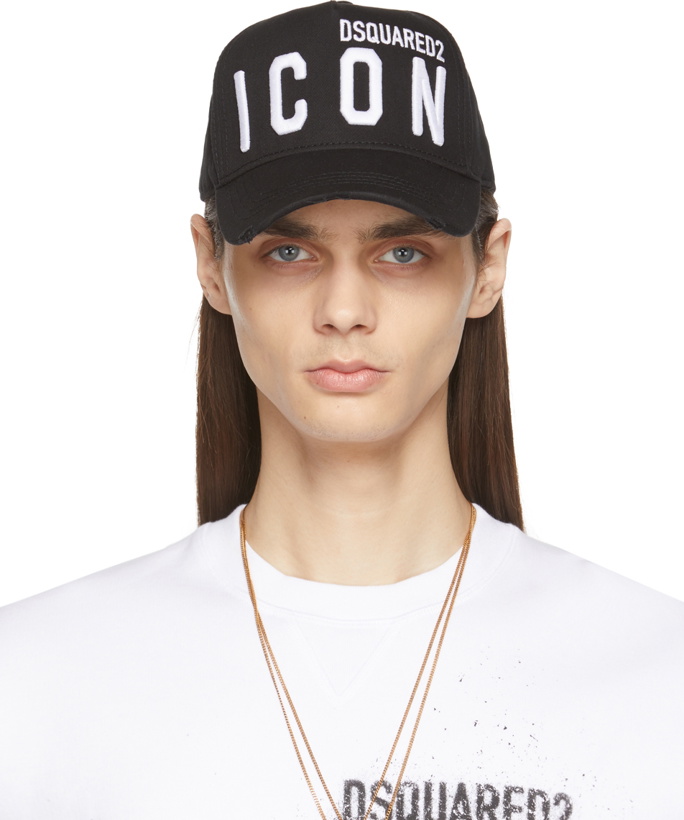 Photo: Dsquared2 Black & White Icon Logo Cap