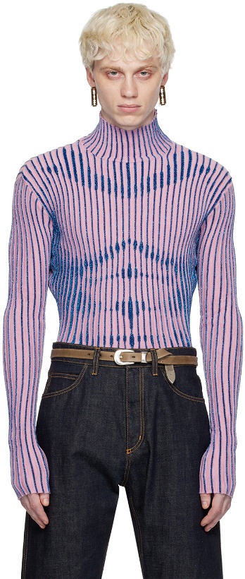 Photo: Jean Paul Gaultier Pink Striped Sweater