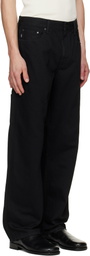vowels Black Overdyed Painter Jeans