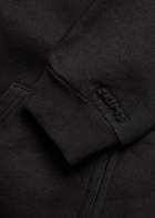 Skims Zip-up Cotton-blend Hooded Sweatshirt Black