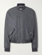 Dolce&Gabbana - Wool-Flannel Bomber Jacket - Gray