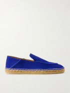 TOM FORD - Finn Collapsible-Heel Suede Espadrilles - Blue