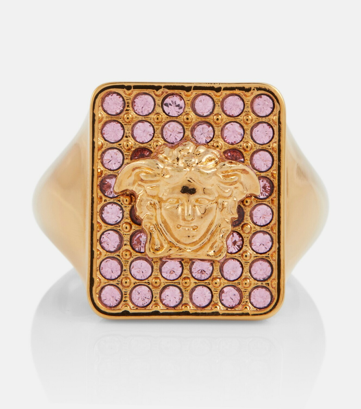 Versace La Medusa crystal-embellished ring Versace