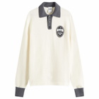 Diadora Legacy Long Sleeve Polo in White Alyssum