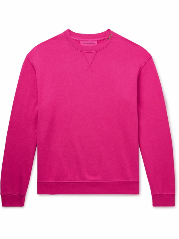 Photo: The Elder Statesman - Daily Crew Cotton and Cashmere-Blend Jersey Sweatshirt - Pink