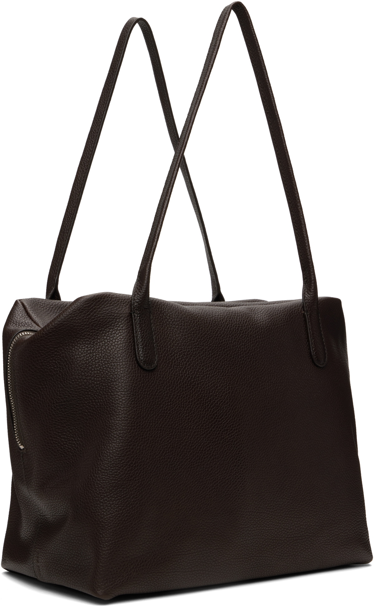 【関税&送料込】The Row Henri Bag Brown In Grained Leather The Row Brown Henri Bag The Row