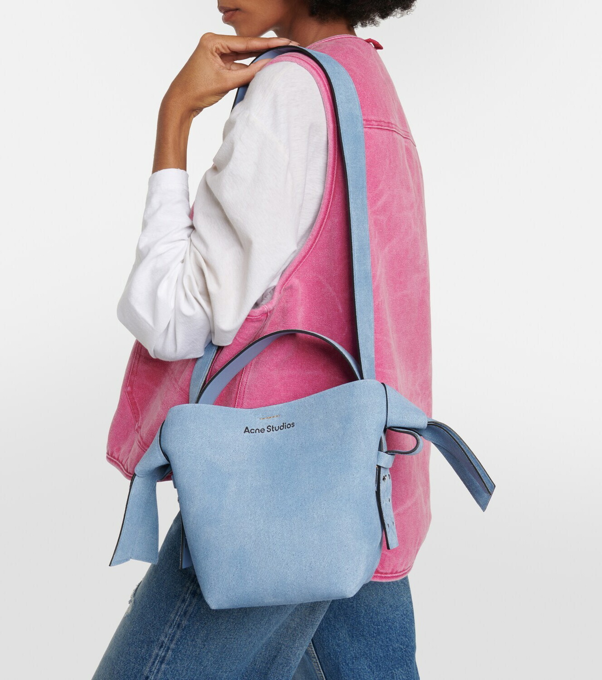 Acne Studios Musubi Mini denim shoulder bag Acne Studios