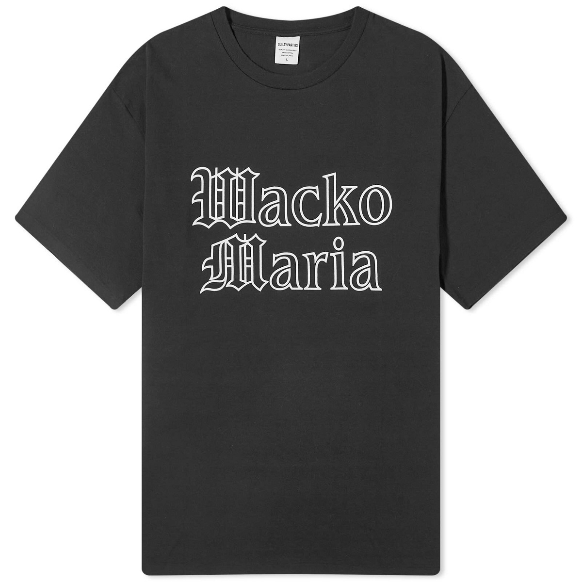Photo: Wacko Maria Men's Heavyweight Gothic Logo T-Shirt in Black
