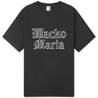 Wacko Maria Men's Heavyweight Gothic Logo T-Shirt in Black