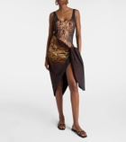 Jean Paul Gaultier Printed cotton beach cover-up