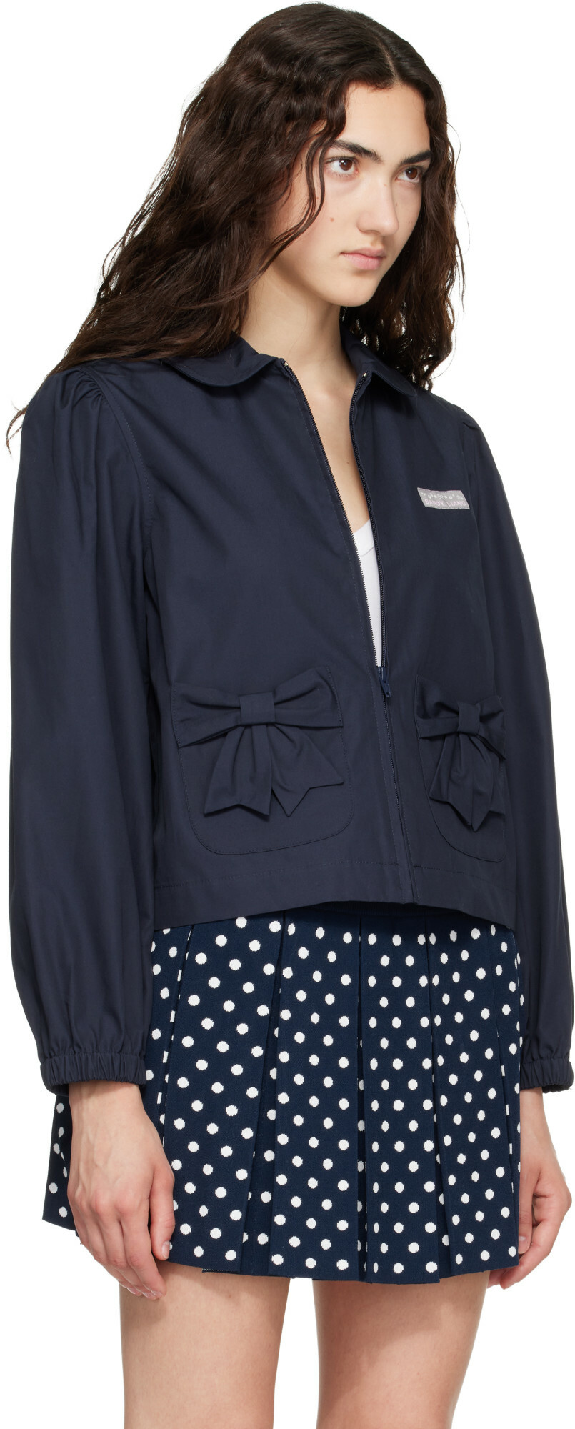 Sandy Liang Navy Necco Jacket