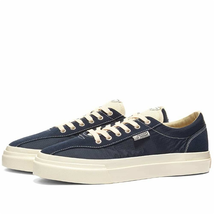 Photo: Stepney Workers Club Men's Dellow Track Nylon Sneakers in Navy