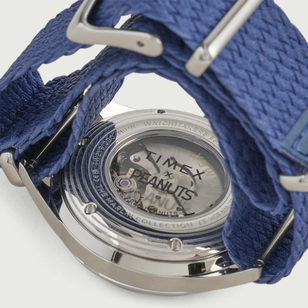 Timex Peanuts Easy Rider Marlin Jet Watch in Silver/Blue
