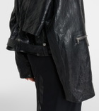 Rick Owens Scarf Light leather biker jacket
