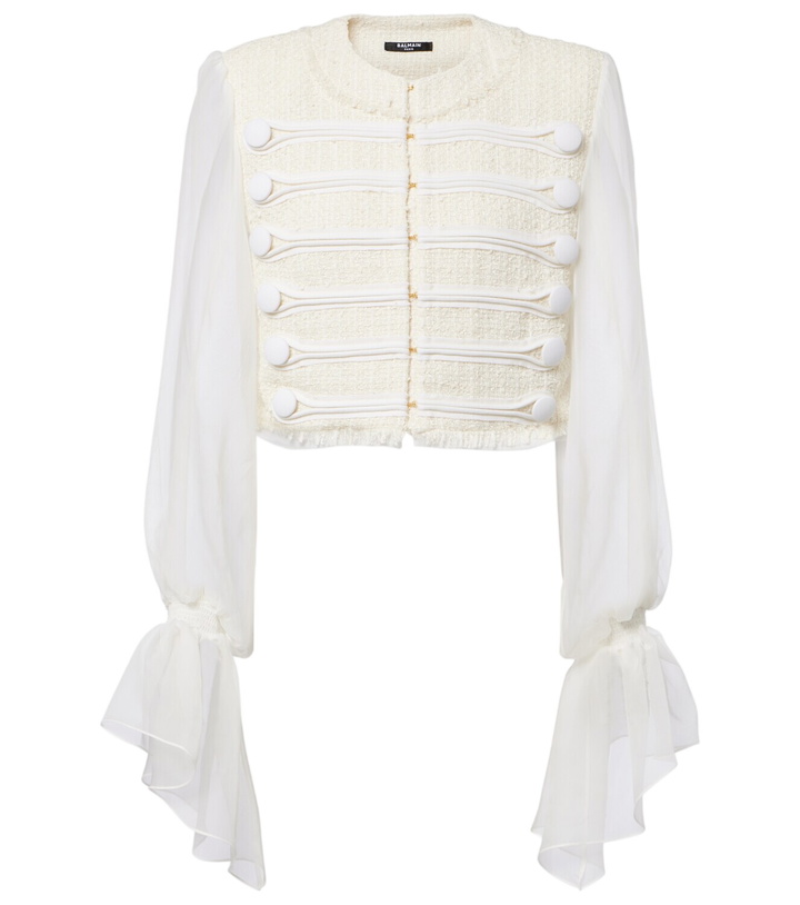 Photo: Balmain Silk-trimmed bouclé jacket