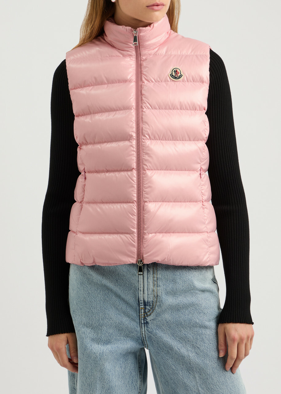 Moncler Ghany Quilted Shell Gilet Pink Moncler