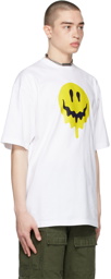 Balenciaga White Drip Peace Large Fit T-Shirt